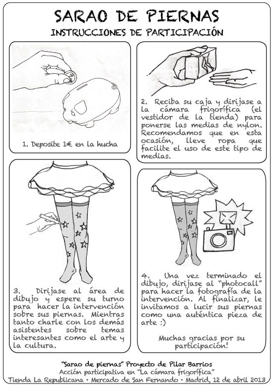 Instrucciones de participación en Sarao de Piernas (Acción artística)