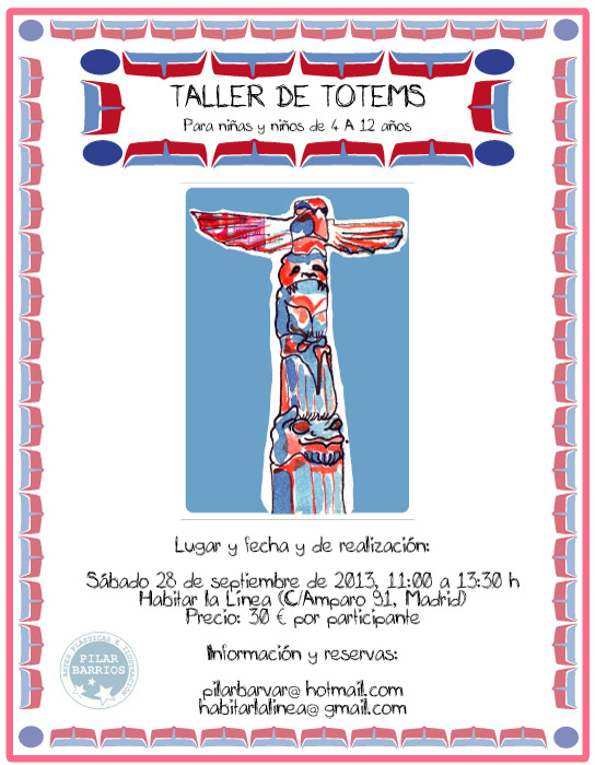 Flyer Taller de Totems en Habitar la Linea