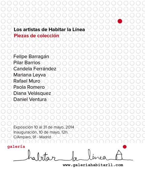 Invitación de la exposición Los artistas de Habitar la Línea